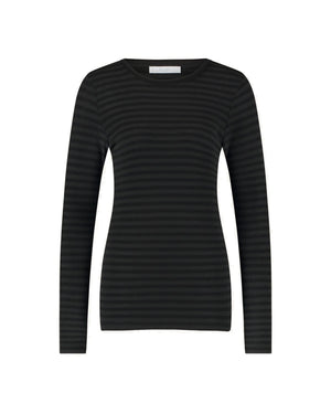 BASIC LS MELANGE STRIPE TOP