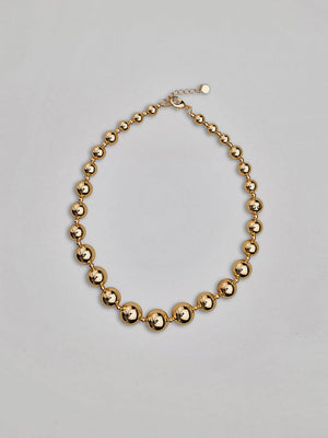 BEAD NECKLACE GOLD BIG