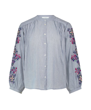 BECKY PINSTRIPE BLOUSE