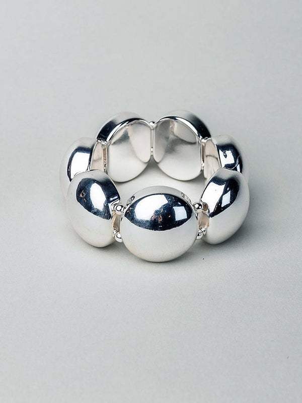 BIG ELASTIC BRACELET SILVER