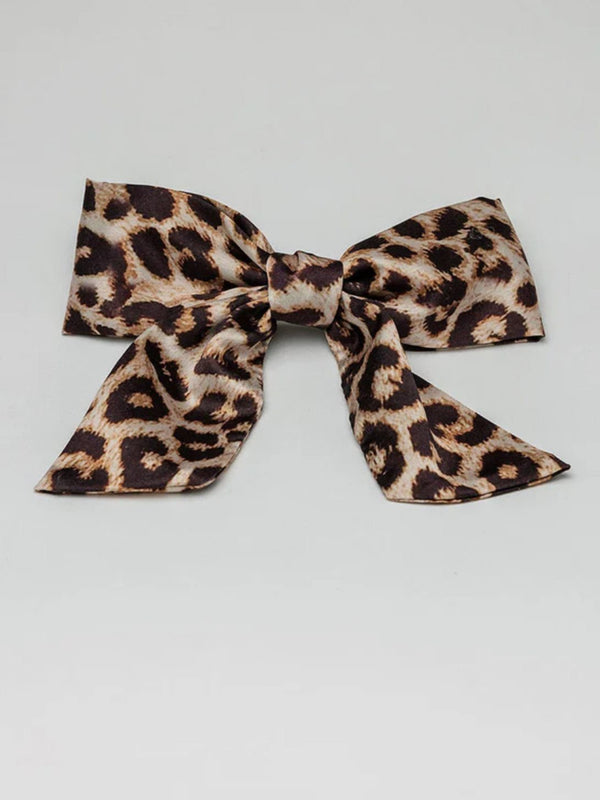 BOW HAIR CLIP SATIN LEO