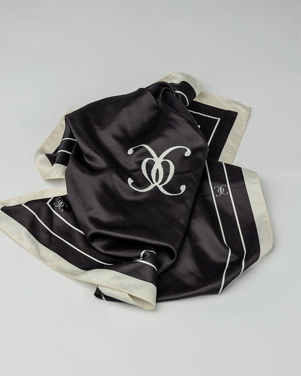 ELLE SILK SCARF BLACK