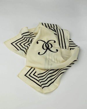 ELLE SILK SCARF CREME