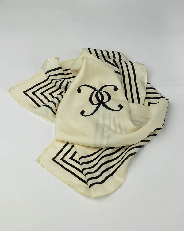 ELLE SILK SCARF CREME