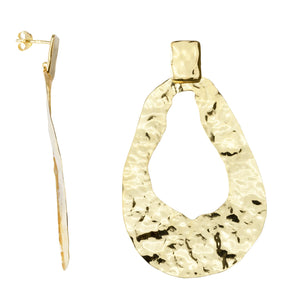 FOLDED OPEN STUD EARRING GP