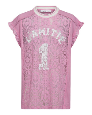 FOOTBALL LACE FRILL TOP