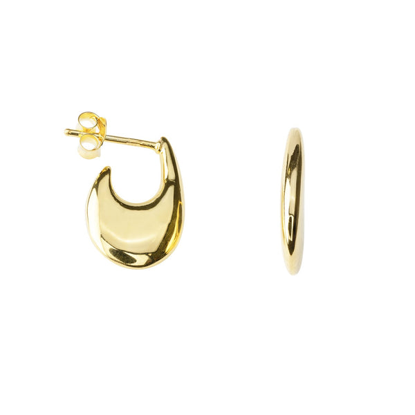 HALF DROP STUD EARRING GP