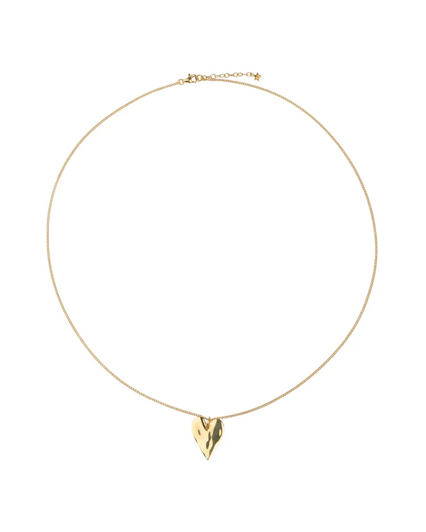 HEART NECKLACE 60CM GP