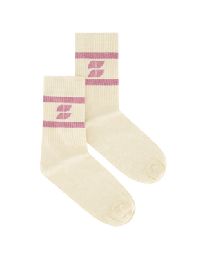 LOGO SPARKLE SOCKS ASH ROSE