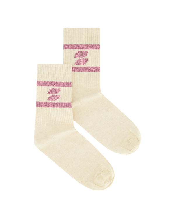 LOGO SPARKLE SOCKS ASH ROSE