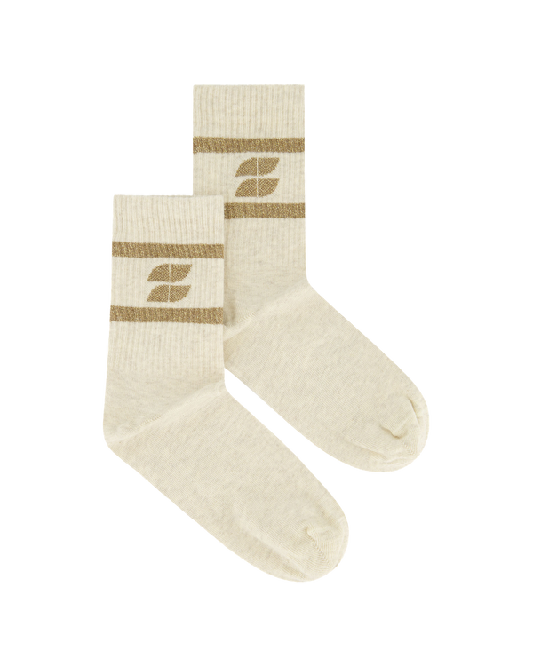 LOGO SPARKLE SOCKS GOLD