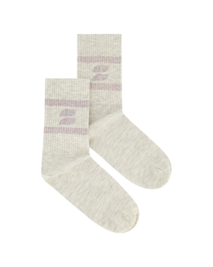 LOGO SPARKLE SOCKS LIGHT GREY