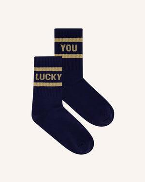 LUCKY SPARKLE SOCKS NAVY