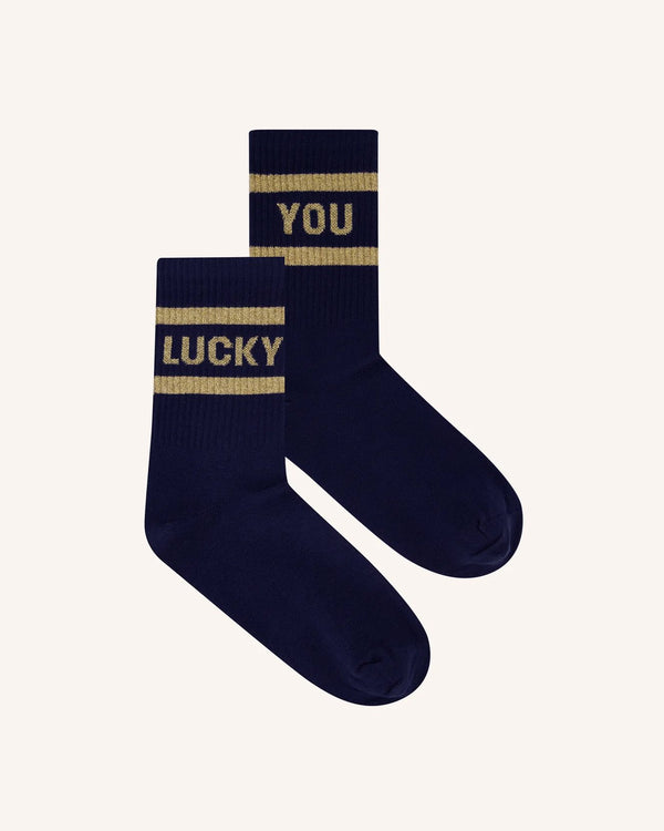 LUCKY SPARKLE SOCKS NAVY