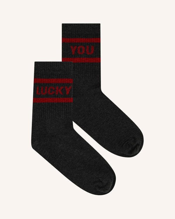 LUCKY SPARKLE SOCKS WINE