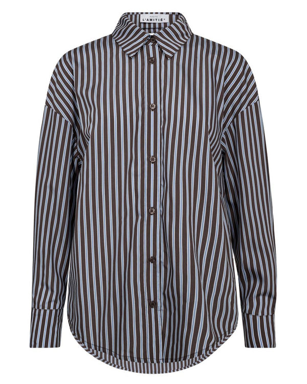 MELVIN STRIPE TWIST BOW SHIRT