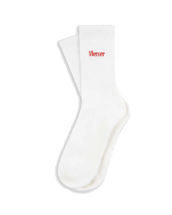 MERCER SOCKS WHITE/RED