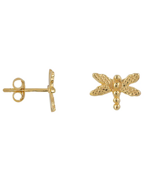 MINI DRAGONFLY STUD EARRING GP