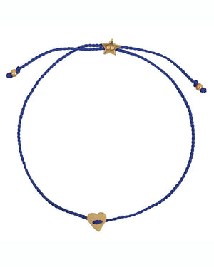 PLAIN HEART BRACELET KOBALT GP