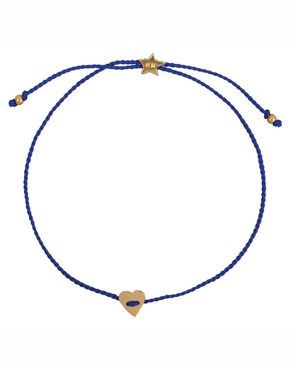 PLAIN HEART BRACELET KOBALT GP