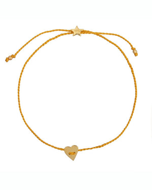 PLAIN HEART BRACELET OKER GP