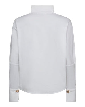 SANNACC ASYM BUTTON BLOUSE