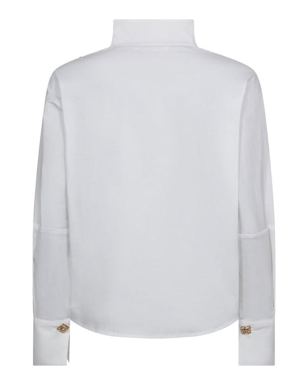 SANNACC ASYM BUTTON BLOUSE