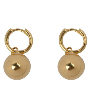 SMALL HOOP BALL EARRING GP