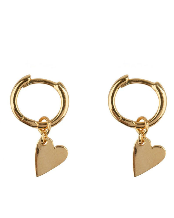 SMALL HOOP RESIN HEART EARRING