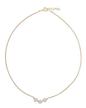 THREE PEARL NECKLACE GP