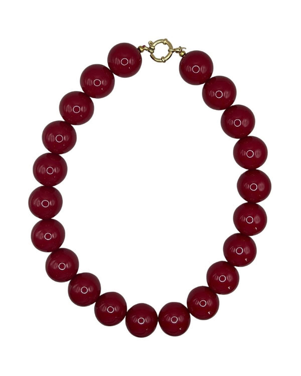 WILMA BURGUNDY NECKLACE