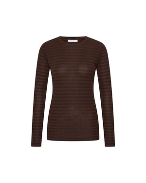 BASIC LS MELANGE STRIPE TOP