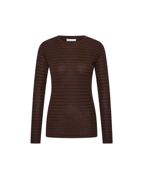 BASIC LS MELANGE STRIPE TOP
