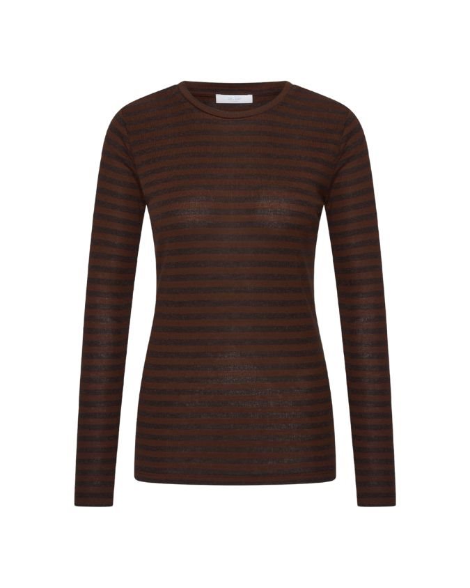 BASIC LS MELANGE STRIPE TOP