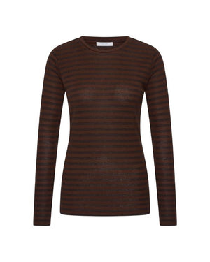 BASIC LS MELANGE STRIPE TOP
