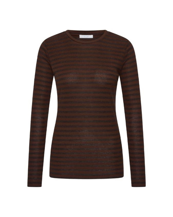 BASIC LS MELANGE STRIPE TOP