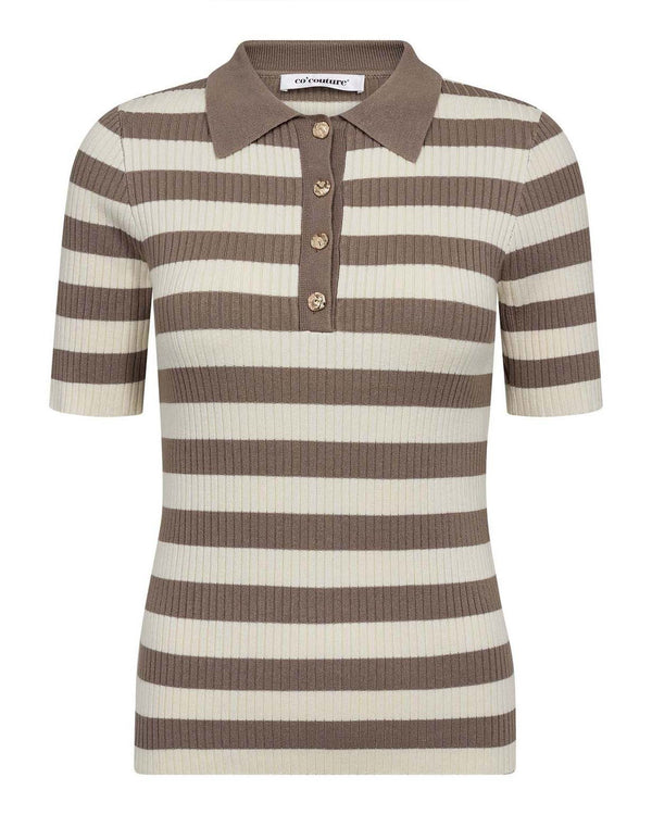 BONNYCC STRIPE S/S POLO KNIT