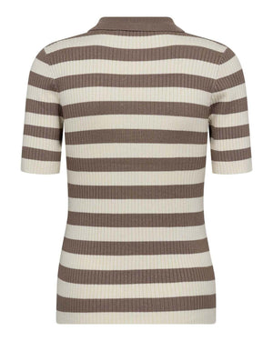 BONNYCC STRIPE S/S POLO KNIT