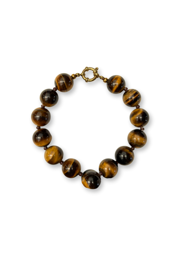 BROWN BIG MIXED BRACELET