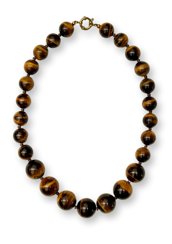 BROWN BIG MIXED NECKLACE