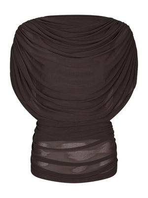 COTTUNA DRAPY MESH TOP