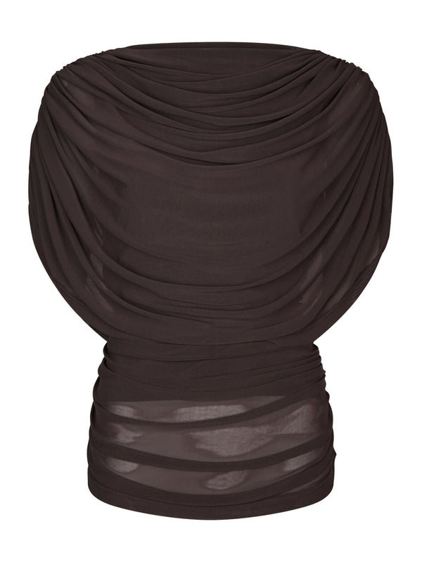 COTTUNA DRAPY MESH TOP
