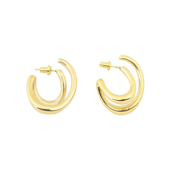 CUTTED EARRINGS GOLD