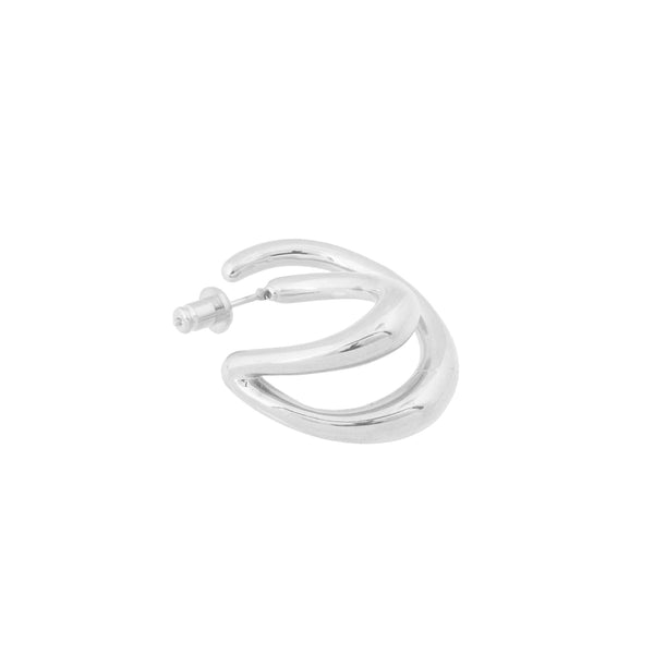 CUTTED EARRINGS SILVER