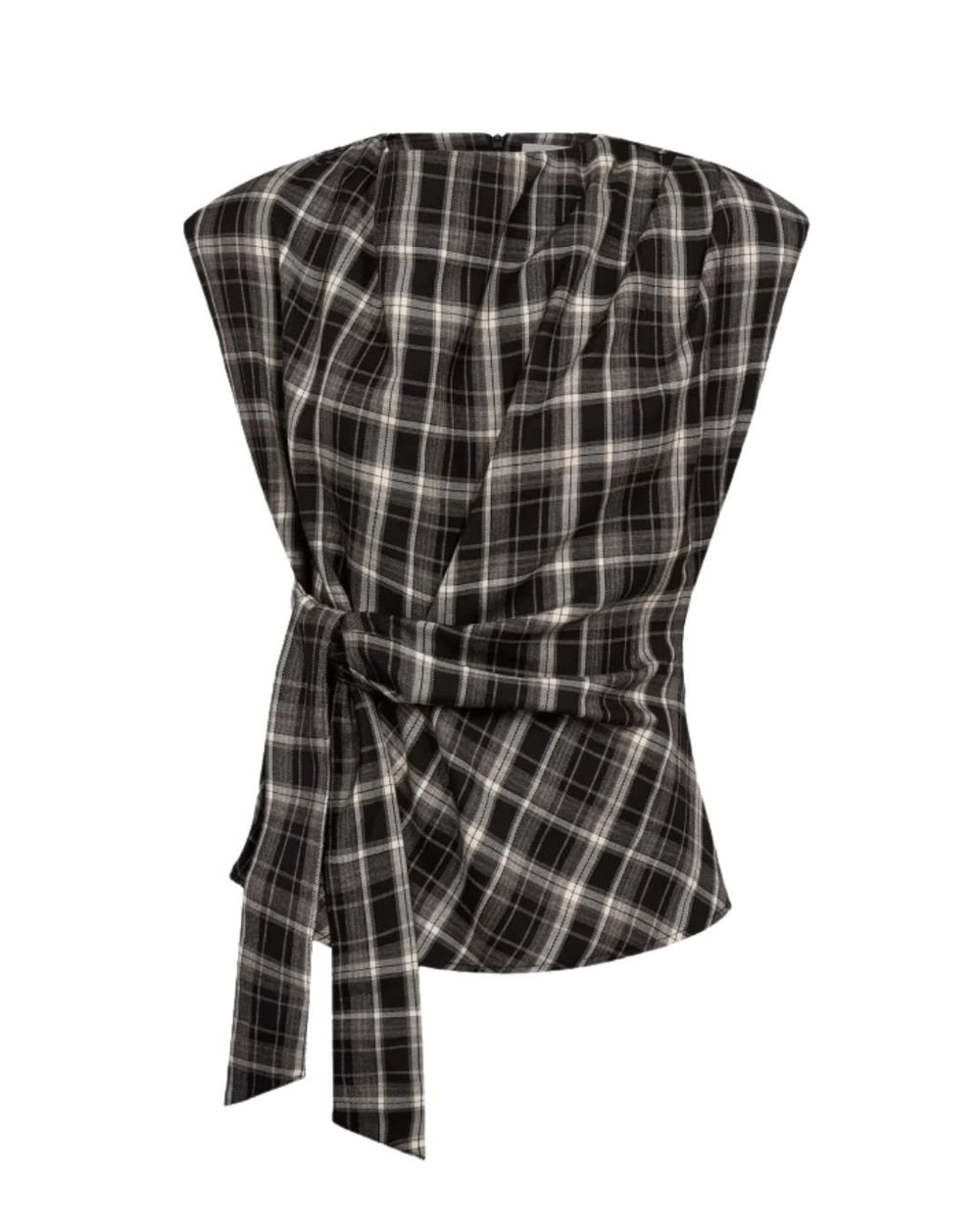 DAGNYCC CHECK PLEAT TOP