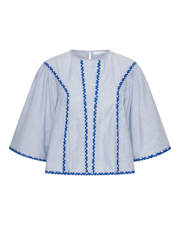 DAVIN PINSTRIPE BLOUSE