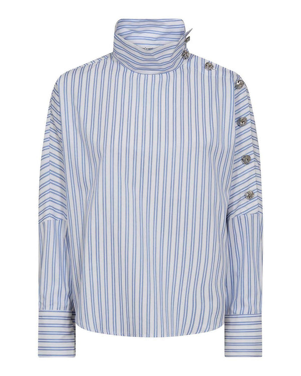 DEVINCC ASYMCC BUTTON BLOUSE