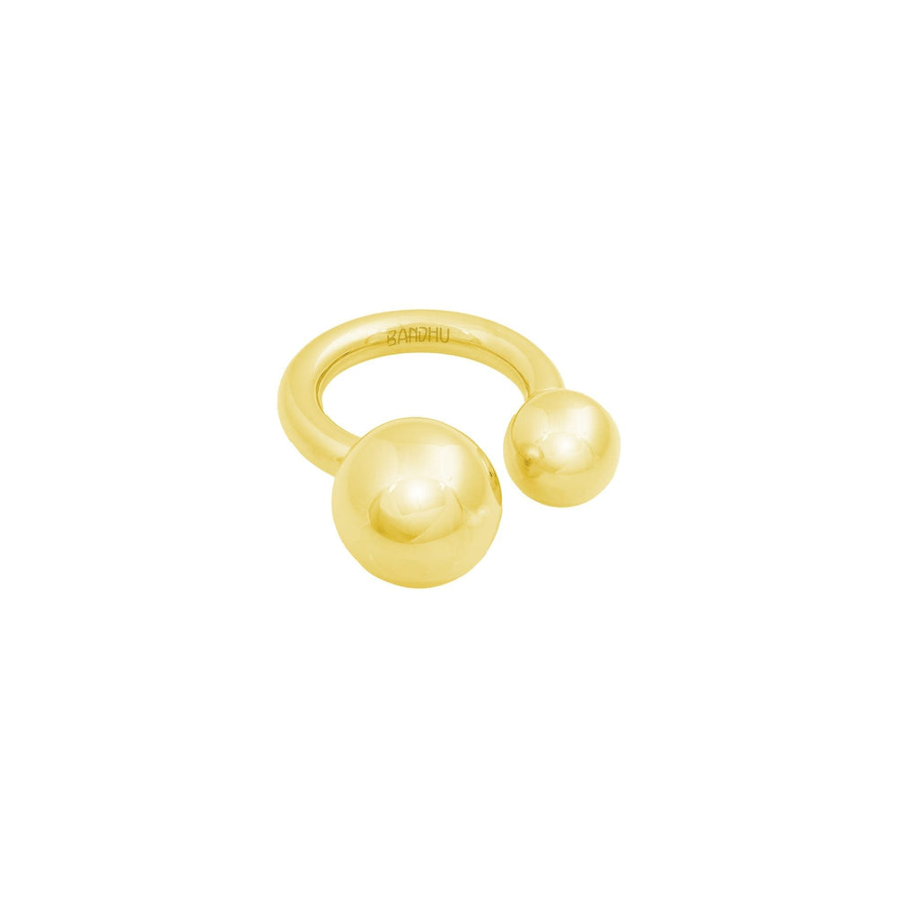 DOT DUO RING GOLD PLATED