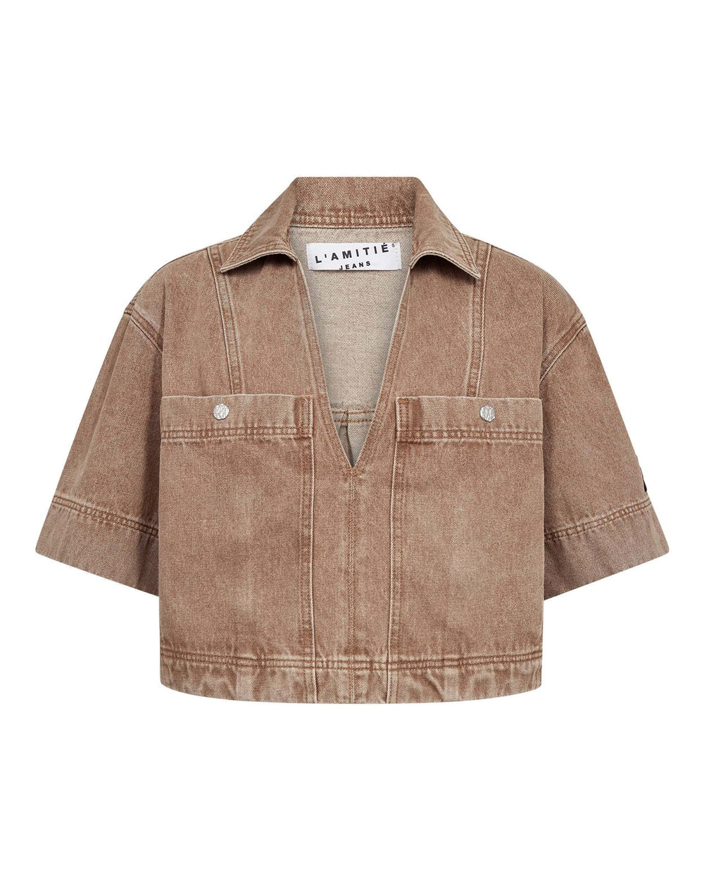DREW DENIM TOP CAMEL