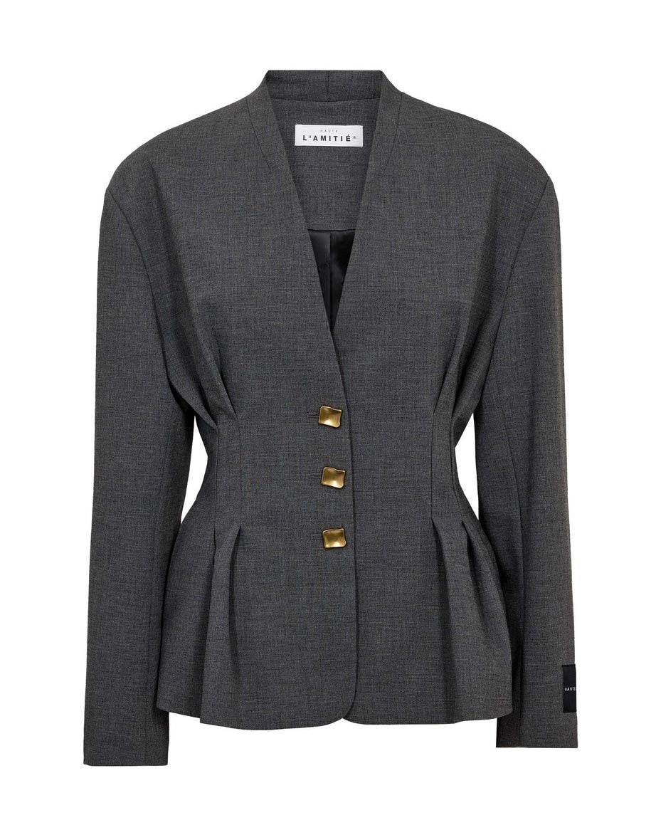 ENNA WAIST PLEAT BLAZER